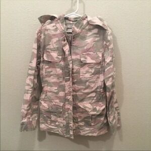 Cherokee Jacket Camouflage Pink Anorak Size 8 Vintage